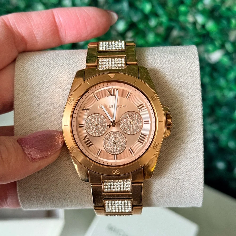 Michael Kors Rose Gold Watch - Crystal Accent